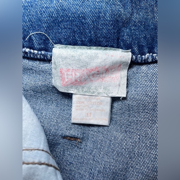 Vintage 80s Fragile Fold Over High Waist Mom Jeans | Tapered Denim Sz 11 - Picture 5 of 12